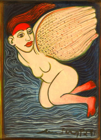 Medium: 'Gouache on Paper', Size: '23 x 18 cm'