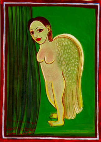 Medium: 'Gouache on Paper', Size: '23 x 18 cm'