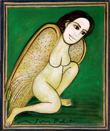 Medium: 'Gouache on Paper', Size: '23 x 18 cm'