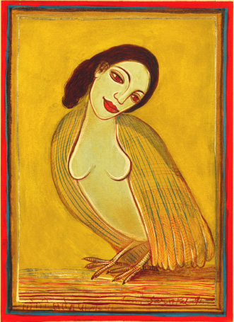 Medium: 'Gouache on Paper', Size: '23 x 18 cm'