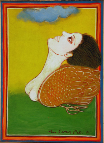 Medium: 'Gouache on Paper', Size: '23 x 18 cm'