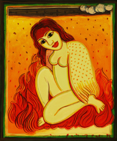 Medium: 'Gouache on Paper', Size: '23 x 18 cm'