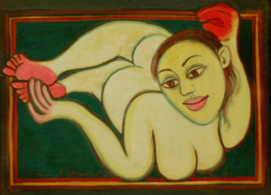 Medium: 'Gouache on Paper', Size: '18 x 23 cm'