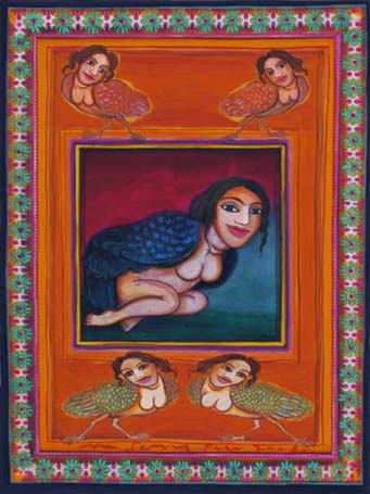 Medium: 'Gouache on Paper', Size:'75 x 55 cm'