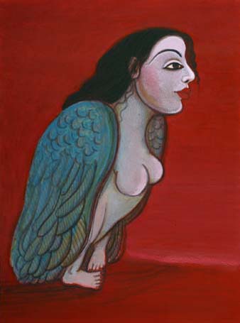 Medium: 'Gouache on Paper', Size:'40 x 26 cm'