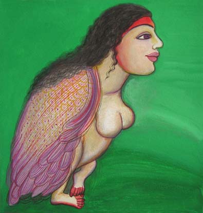 Medium: 'Gouache on Paper', Size:'19 x 18 cm'