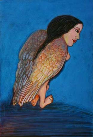 Medium: 'Gouache on Paper', Size:'40 x 26 cm'