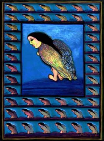 Medium: 'Gouache on Paper', Size: '75 x 55 cm'