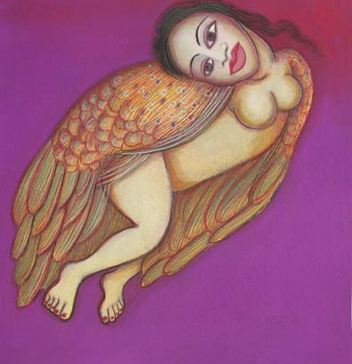 Medium: 'Gouache on Paper', Size: '19 x 18 cm'