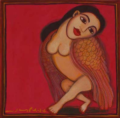 Medium: 'Gouache on Paper', Size: '24 x 24 cm'