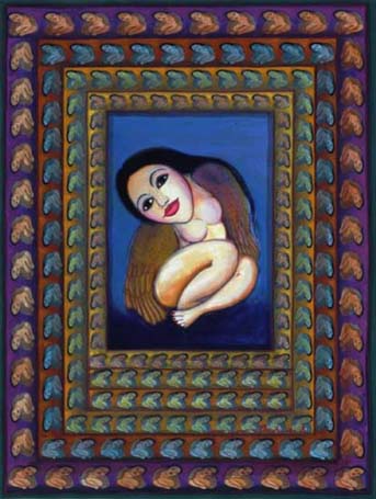 Medium: 'Gouache on Paper', Size: '75 x 55 cm'