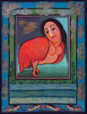 Medium: 'Gouache on Paper', Size: '75 x 55 cm'