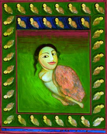 Medium: 'Gouache on Paper', Size: '75 x 55 cm'