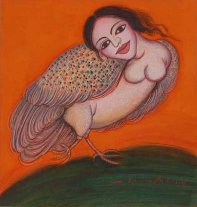 Medium: 'Gouache on Paper', Size: '19 x 18 cm'