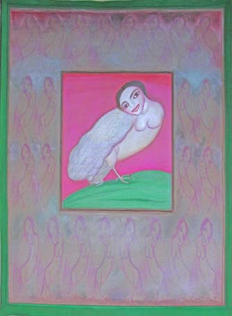 Medium: 'Gouache on Paper', Size: '75 x 55 cm'