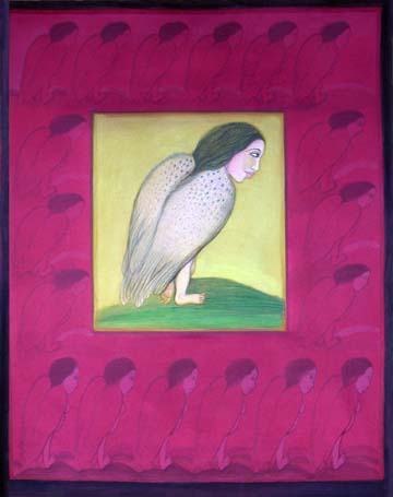 Medium: 'Gouache on Paper', Size:'75 x 55 cm'