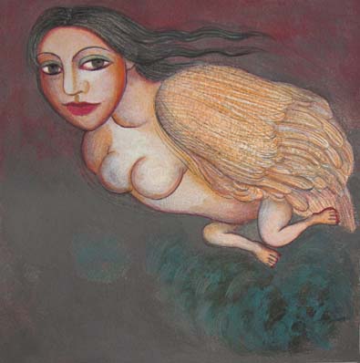 Medium: 'Gouache on Paper', Size: '19 x 18 cm'