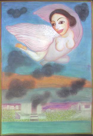 Medium: 'Gouache on Paper', Size: '42 x 30 cm'