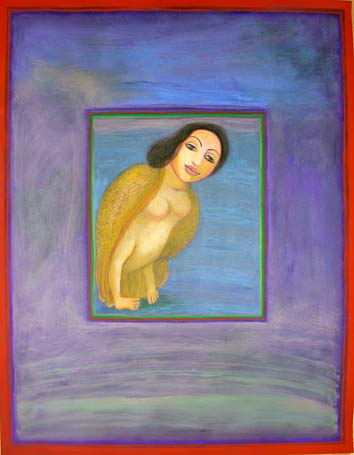 Medium: 'Gouache on Paper', Size: '75 x 55 cm'