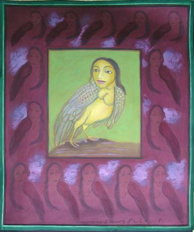 Medium: 'Gouache on Paper', Size: '75 x 55 cm'