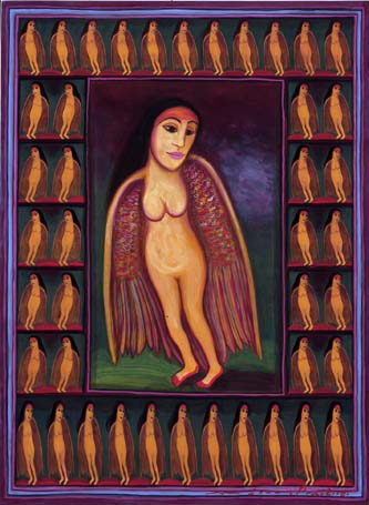 Medium: 'Gouache on Paper', Size: '100 x 75 cm'