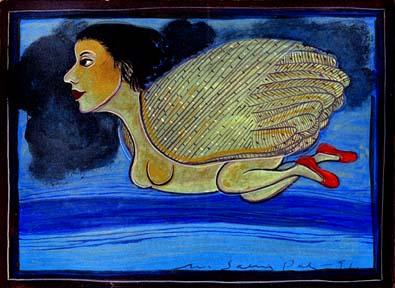 Medium: 'Gouache on Paper', Size: '17 x 23 cm'