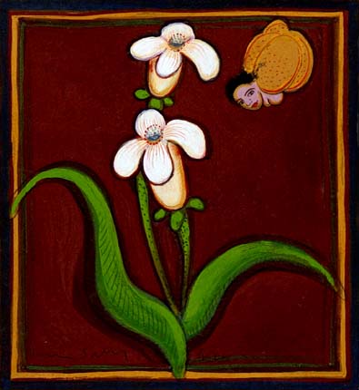 Medium: 'Gouache on Paper', Size:'17 x 16 cm'