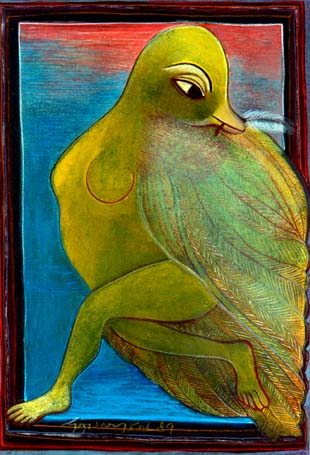 Medium: 'Gouache on Paper', Size: '18 x 13 cm'