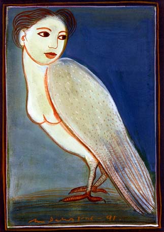 Medium: 'Gouache on Paper', Size:'18 x 13 cm'