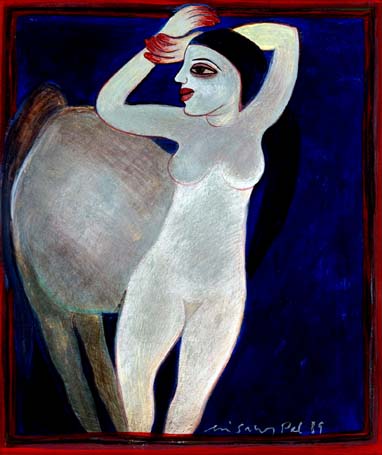 Medium: 'Gouache on Paper', Size:'20 x 17 cm'