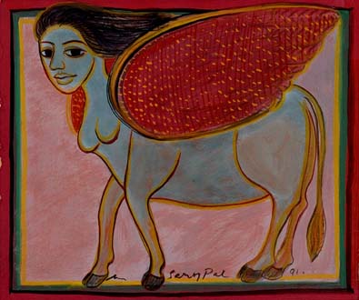 Medium: 'Gouache on Paper', Size: '17 x 20 cm'