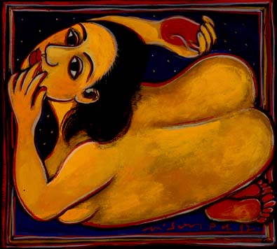 Medium: 'Gouache on Paper', Size: '23 x 25 cm'