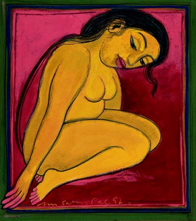 Medium: 'Gouache on Paper', Size: '24 x 20 cm'