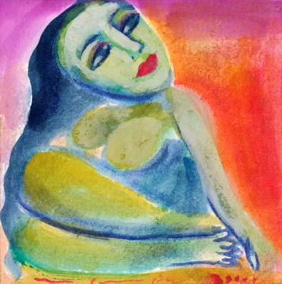 Medium: 'Gouache on Paper', Size: '20 x 20 cm'