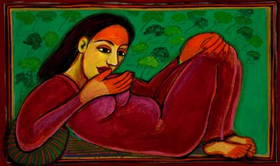 Medium: 'Gouache on Paper', Size: '17 x 29 cm'