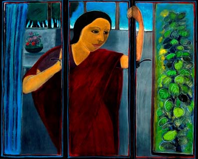 Medium: 'Gouache on Paper', Size: '50 x 76 cm'