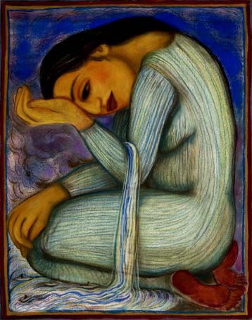 Medium: 'Gouache & Soft Pastel on Paper', Size: '71 x 56 cm'